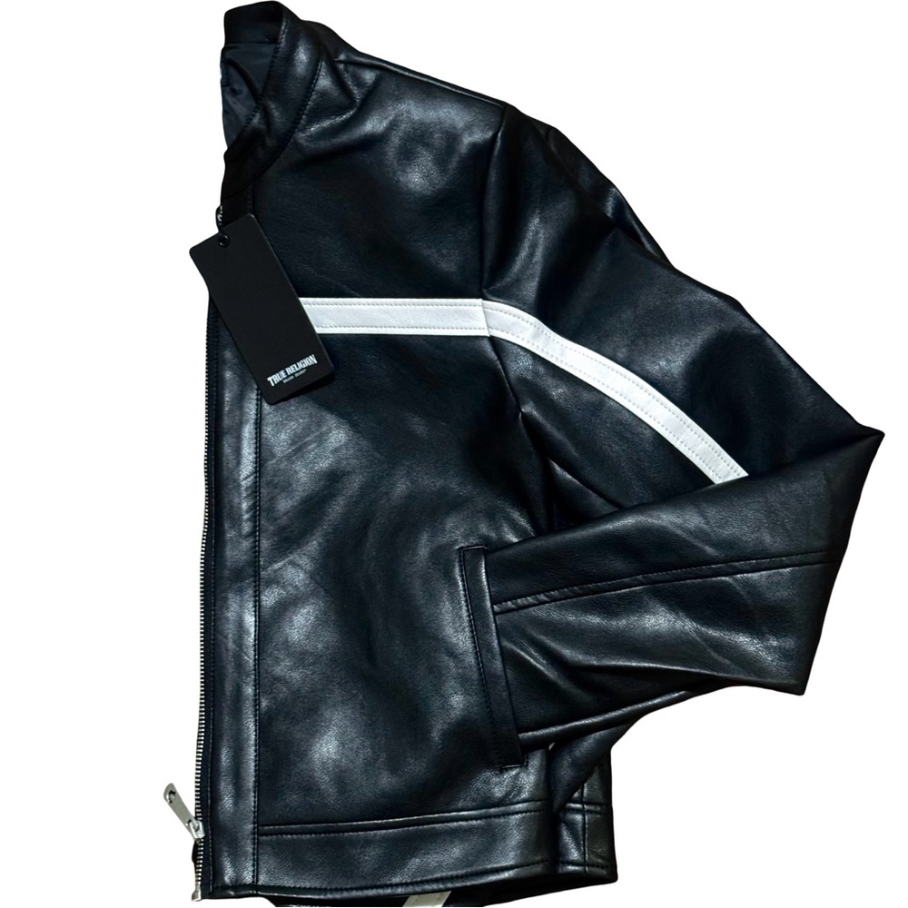 True Religion Cropped Biker Jacket - Picture 3 of 5